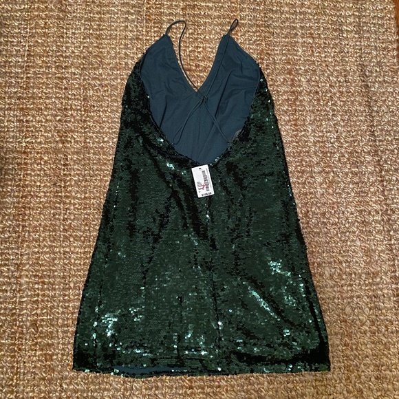 Emerald Green Sequin Mini Dress- perfect for Reputation Taylor Swift Eras Tour - Picture 2 of 6